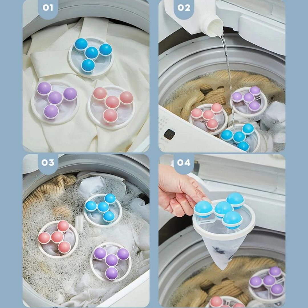 4 pièces Réutilisable Machine à laver Peluche Attrape-linge Ménager Machine  à laver Peluche Mesh Sac Filtre à cheveux Filet Pochette Laveuse Attrape-cheveux  (bleu, Rose, Orange