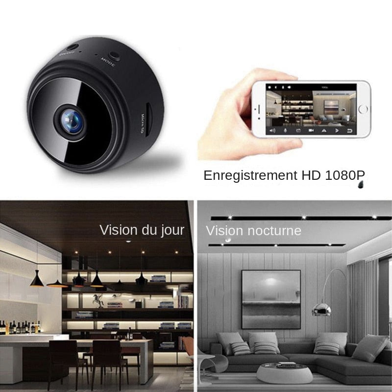 MiniScope™ caméra de surveillance WiFi HD 1080p vision nocturne