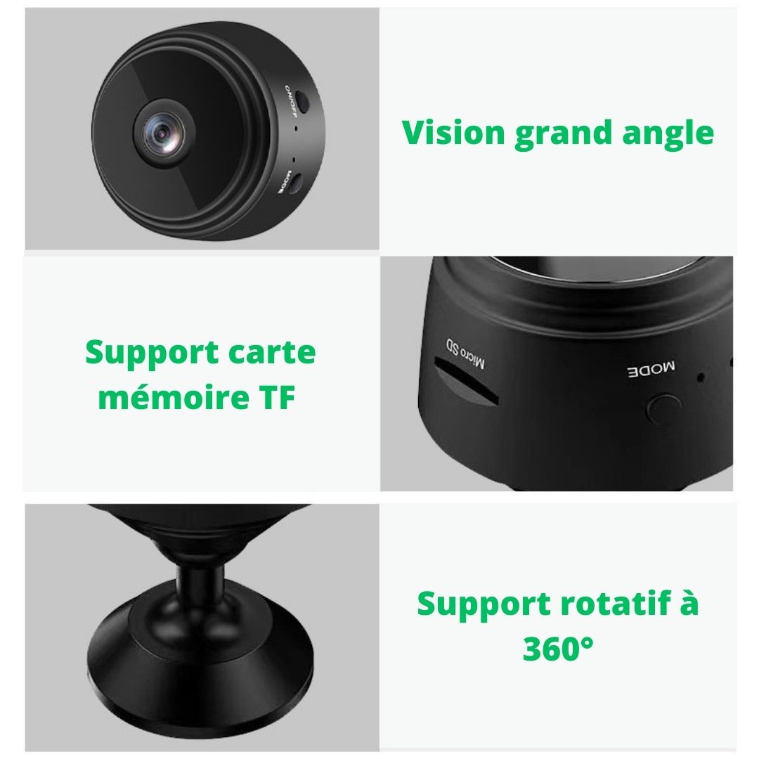 MiniScope™ caméra de surveillance WiFi HD 1080p vision nocturne